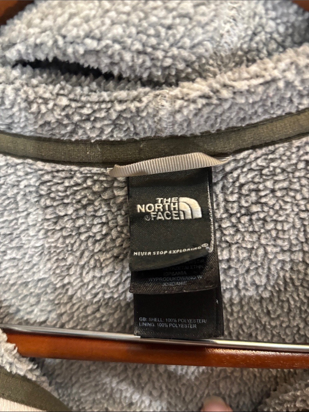 The North Face Women’s Crescent Sunshine Fleece Hoodie Pullover Grey L EUC - Picture 2 of 9